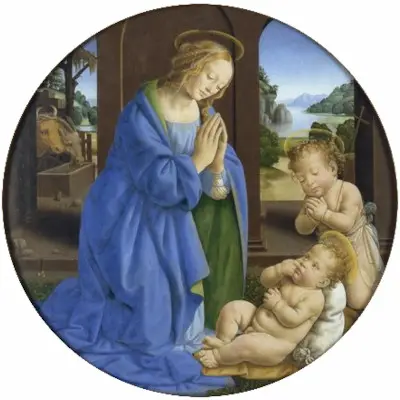 Madonna adoring the Child with the Infant Saint John the Baptist Lorenzo di Credi